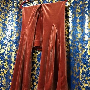 Velvet flare pants